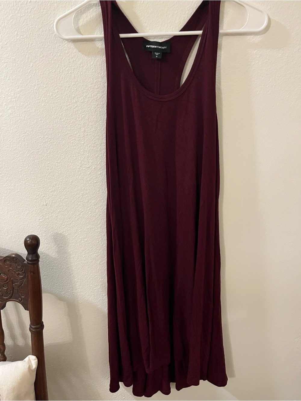 Fifteen Twenty Deep Burgundy Racerback Swing Dress